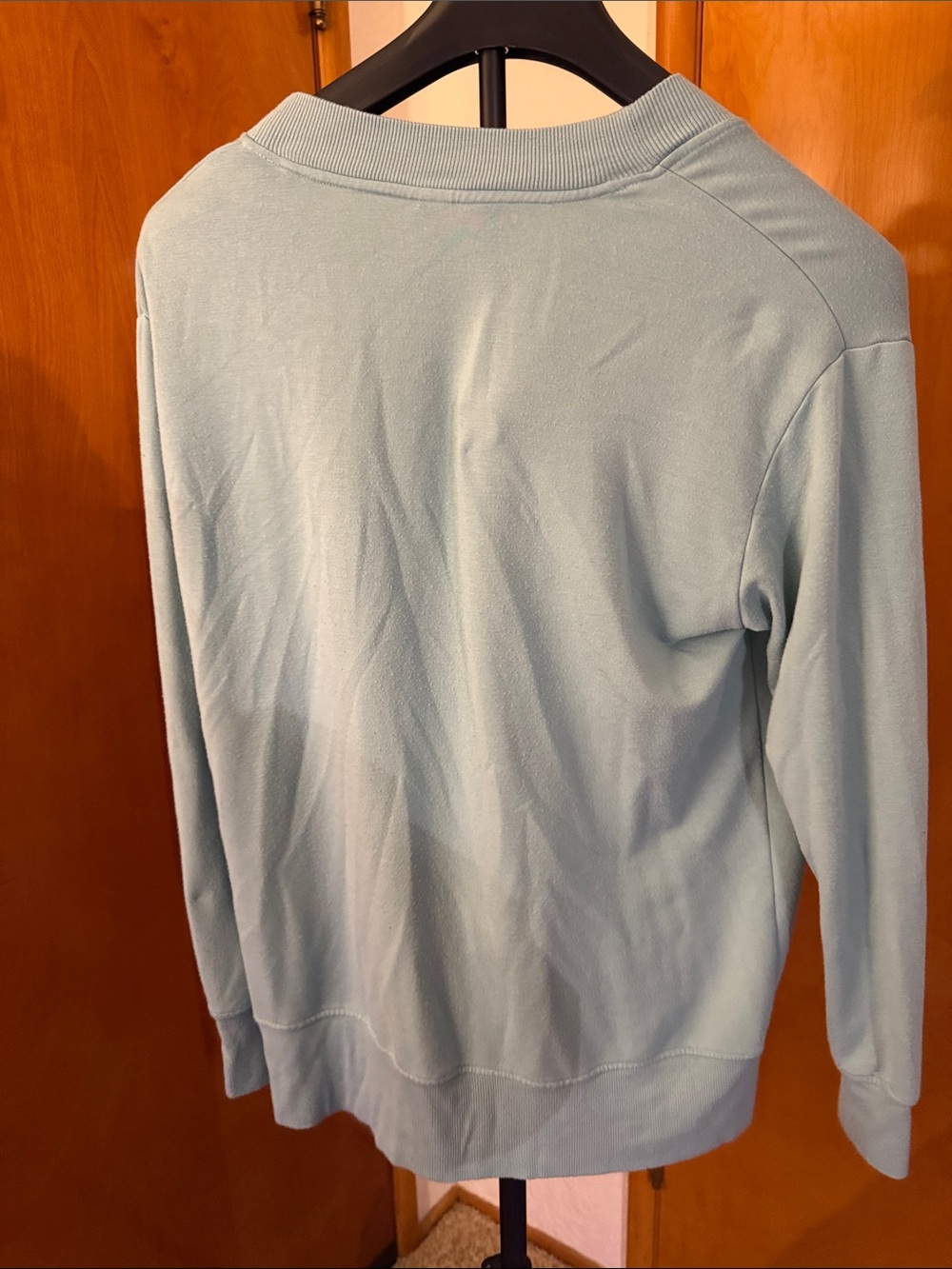 Mint/Teal Ribbed Collar Sweater - Picture 4 of 4